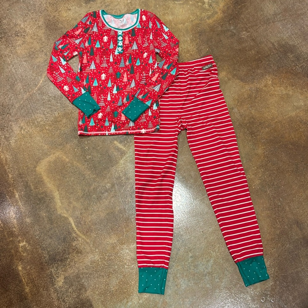 Girls Christmas🎄Matilda Jane♥️ Super soft 2pc pajama set size 12✨EUC